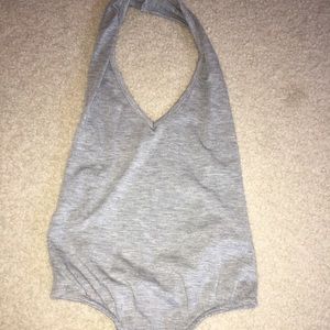 Gray bodysuit